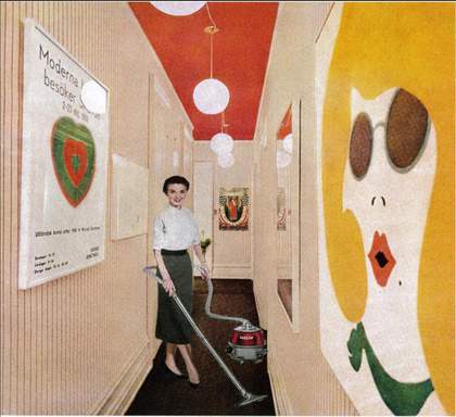 Martha Rosler Vacuuming Pop Art (Woman With Vacuum)