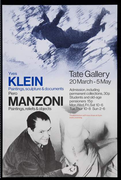 Exhibition leaflet for Two European Artists: Klein and Manzoni 1974